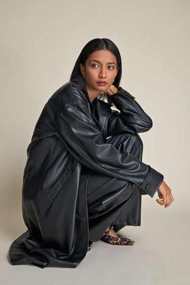 Adam Vegan Leather Coat