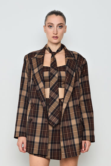 Tawny Check Blazer