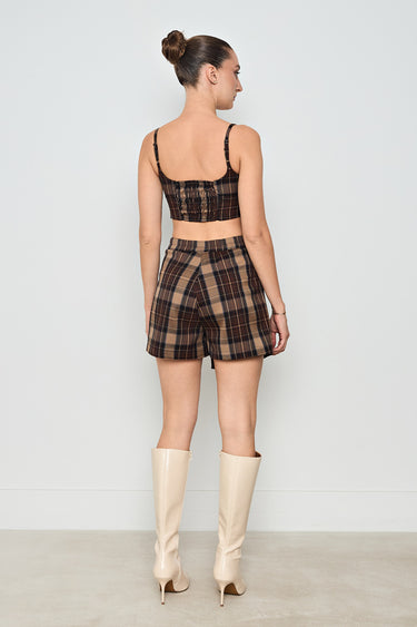 Tawny Check Skort